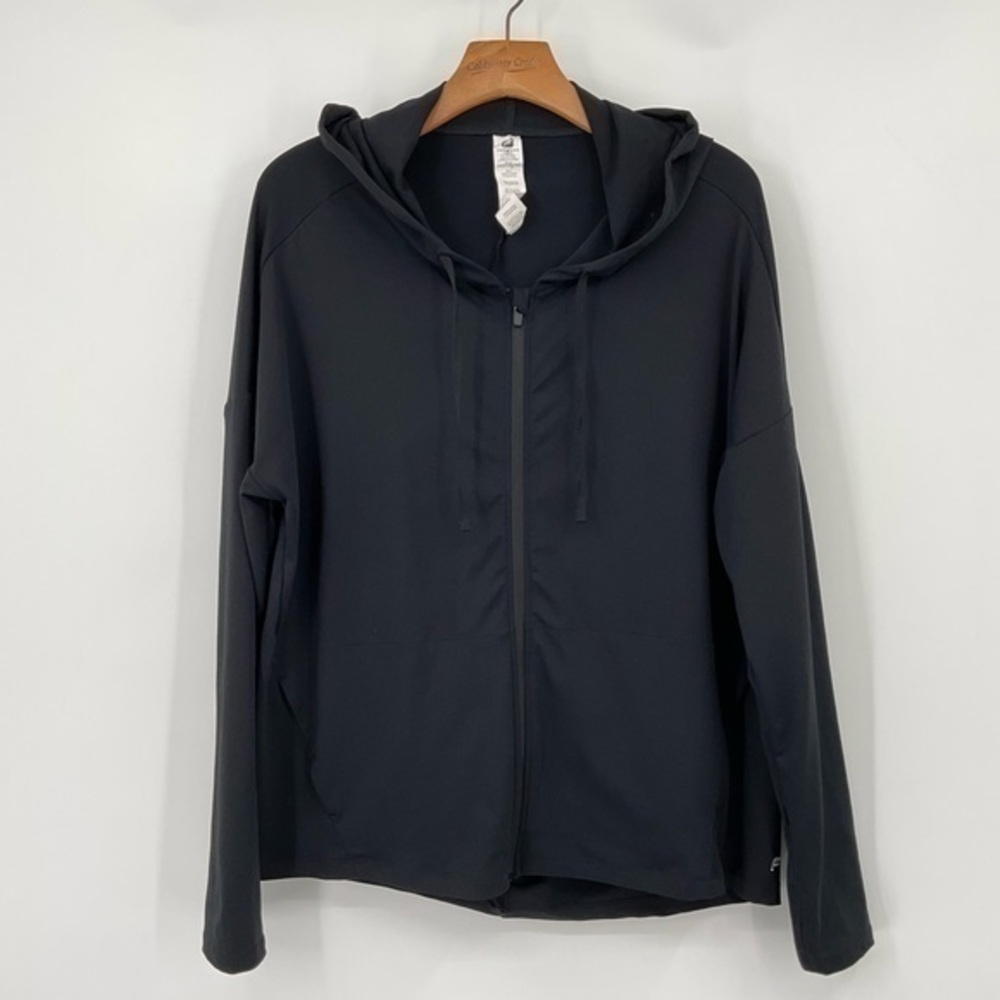 Fabletics Athletic Black Full Zipup Lightweight J… - image 1